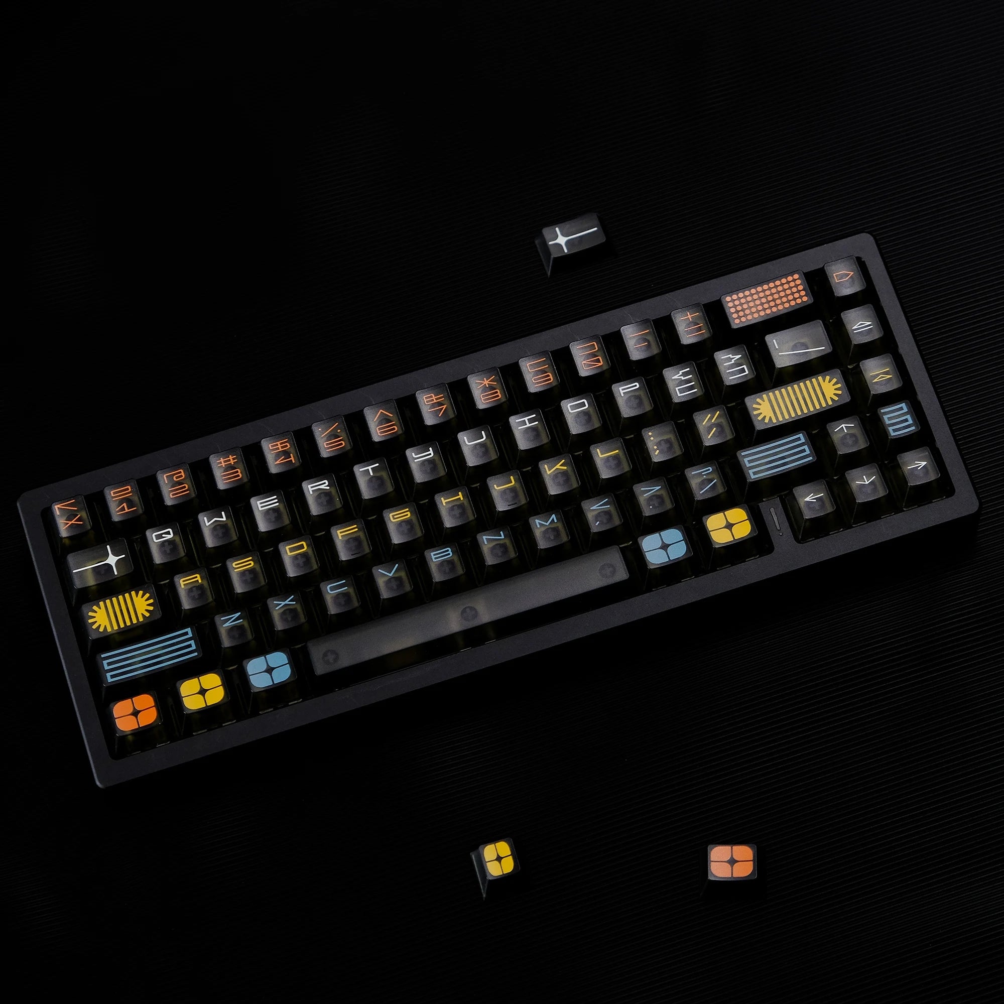 GMK Expo Five-sided foggy mechanical keyboard keycaps 122 key Black Cherry Profile adaptation wooting, etc.