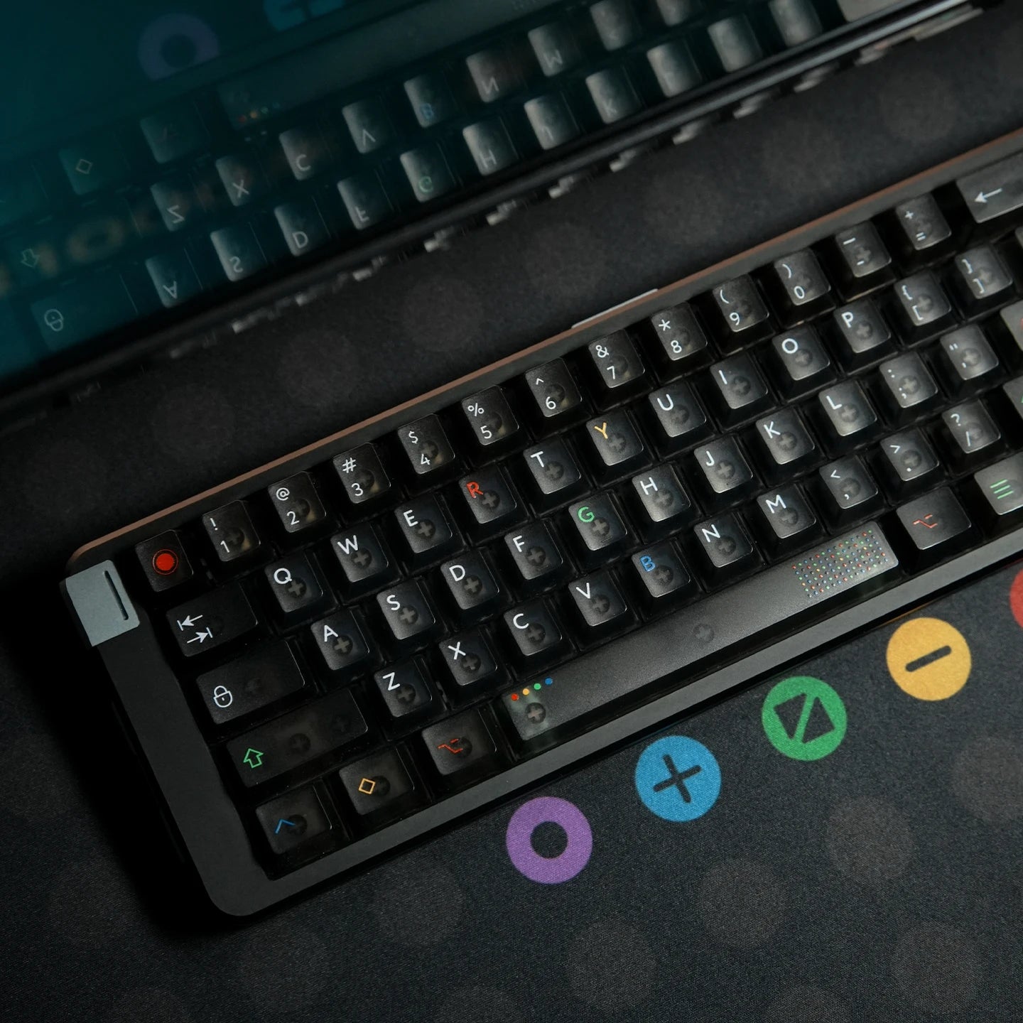 Black light fog-transparent mechanical keyboard keycap UV printing Cherry Profile 122 key suitable for magnetic shaft wooting et