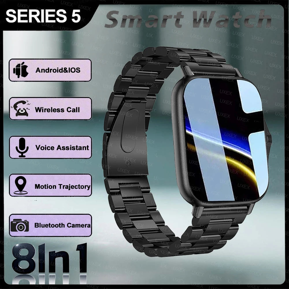 Classic 8IN1 Smartwatch Man Pro 1.44” Inch Offers Today Gift Bluetooth Call Health Tracker Custom Photo Watch Women Fashion 2025
